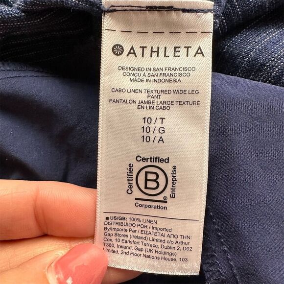 Athleta Blue Wide Leg TALL Pants - Picture 8 of 13